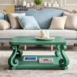 طاولة قهوة خشب بتصميم جوان