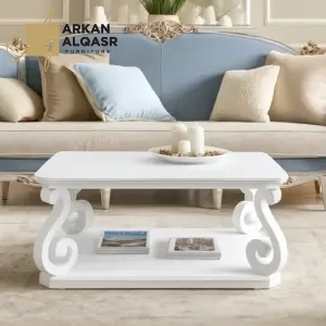 طاولة قهوة خشب بتصميم جوان