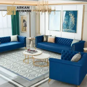 طقم كنب مودرن 3 قطع جلد