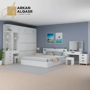 غرفة نوم مودرن متكاملة بتصميم عملي وأنيق