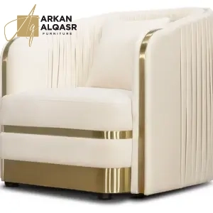 طقم كنب بلمسة ذهبية فاخرة