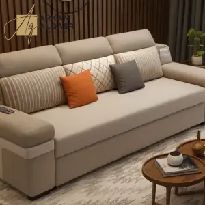 كنب سرير مع مساحة تخزين فاخرة