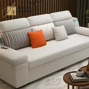 كنب سرير مع مساحة تخزين فاخرة