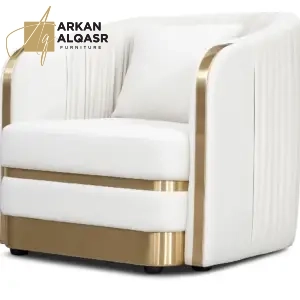 طقم كنب بلمسة ذهبية فاخرة