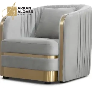 طقم كنب بلمسة ذهبية فاخرة