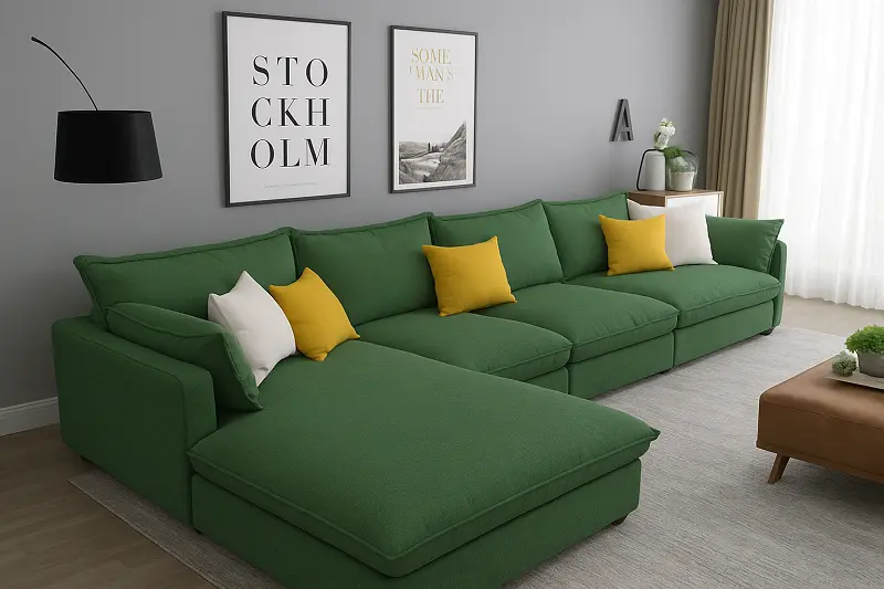 كنب-زاوية (2) كنب زاوية بعدة ألوان – تصميم عصري مريح بتنجيد فاخر – قاعدة خشبية متينة تناسب جميع المساحات