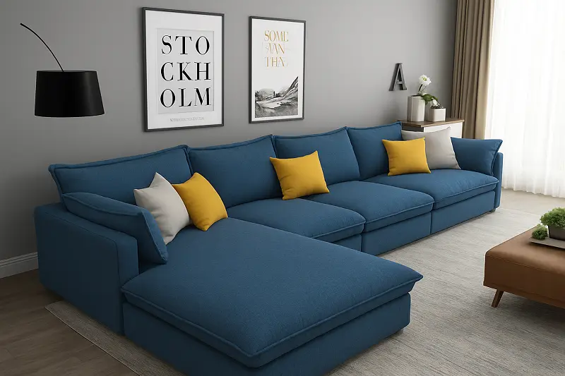 كنب-زاوية (3) كنب زاوية بعدة ألوان – تصميم عصري مريح بتنجيد فاخر – قاعدة خشبية متينة تناسب جميع المساحات