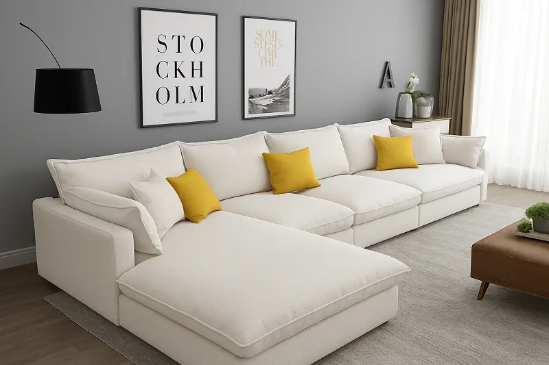 كنب-زاوية (4) كنب زاوية بعدة ألوان – تصميم عصري مريح بتنجيد فاخر – قاعدة خشبية متينة تناسب جميع المساحات