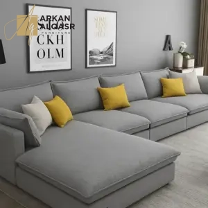 كنب زاوية بعدة ألوان – تصميم عصري مريح بتنجيد فاخر – قاعدة خشبية متينة تناسب جميع المساحات 9 كنب زاوية بعدة ألوان – تصميم عصري مريح بتنجيد فاخر – قاعدة خشبية متينة تناسب جميع المساحات