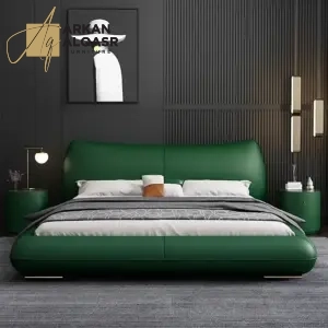 سرير جلد بتصميم مميز فاخر