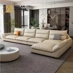 كنب زاوية بتصميم عصري مميز – تنجيد مريح وهيكل متين – يناسب المساحات الواسعة والزاوية