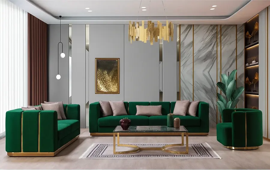 كنب (2) كنب مودرن ثلاثي من تصميم ارمادا