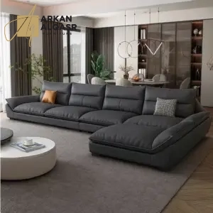 كنب زاوية بتصميم عصري مميز – تنجيد مريح وهيكل متين – يناسب المساحات الواسعة والزاوية