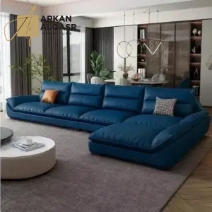 كنب زاوية بتصميم عصري مميز – تنجيد مريح وهيكل متين – يناسب المساحات الواسعة والزاوية