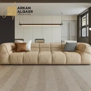 كنب صاله جلد بتصميم مودرن