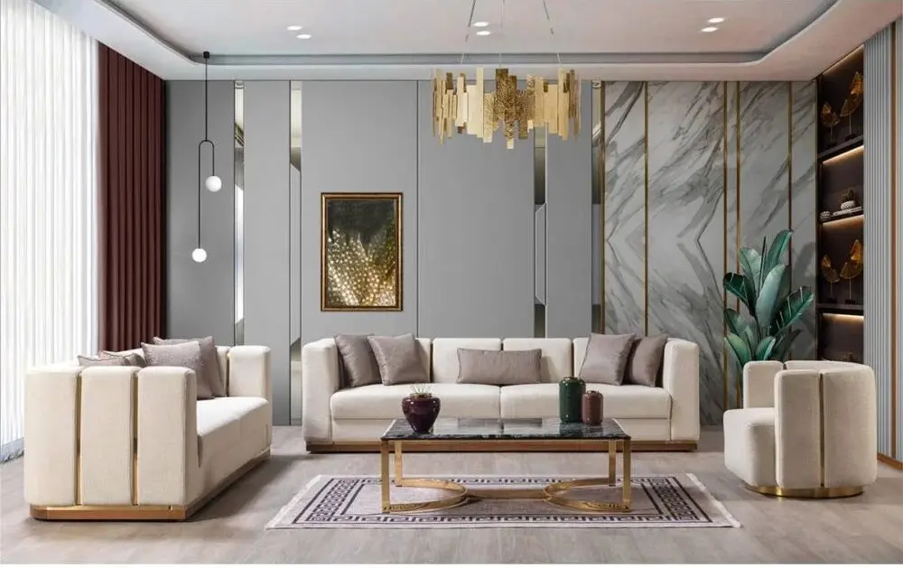 كنب (5) كنب مودرن ثلاثي من تصميم ارمادا