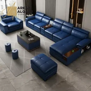 ركنة بتصميم جذاب – تنجيد ناعم وقاعدة خشبية متينة – ألوان مناسبة لغرف المعيشة العصرية