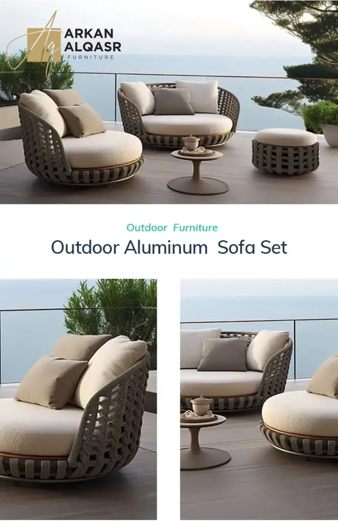 جلسات خارجية مع طاولة قهوة 5 جلسات خارجية مع طاولة قهوة