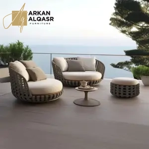 جلسات خارجية مع طاولة قهوة 4 جلسات خارجية مع طاولة قهوة