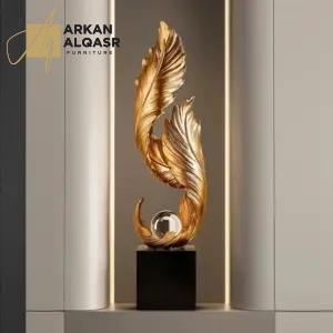 | ديكور لغرفة المعيشة على شكل ريشة