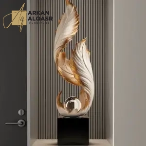 ديكور لغرفة المعيشة على شكل ريشة