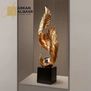 ديكور لغرفة المعيشة على شكل ريشة