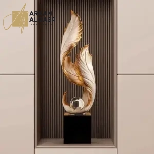 ديكور لغرفة المعيشة على شكل ريشة