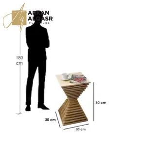 طاولة جانبية من طبقات خشبية