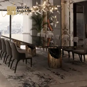 | طاولة طعام فاخرة بتصميم ايطالي
