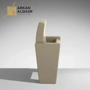 كرسي جلوس لغرفة المعيشة بتصميم مودرن وخشب متين مغطى بالجلد عالي الجودة