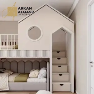 سرير أطفال بدورين بطراز حديث