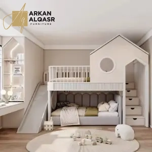 سرير أطفال بدورين بطراز حديث