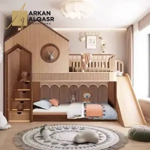 سرير أطفال بدورين بطراز حديث